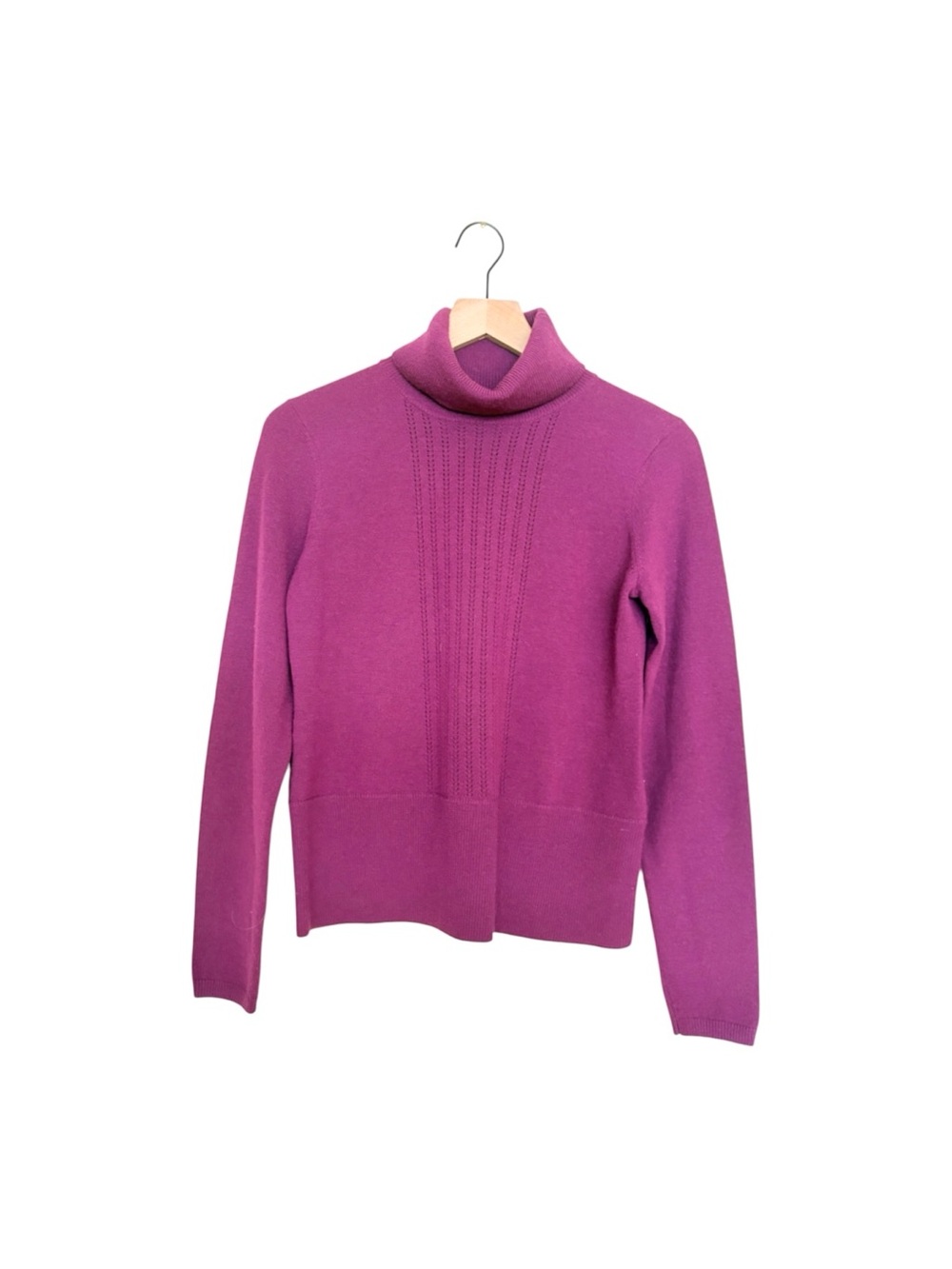 Worth New York. Burgundy Turtleneck Long Sleeves Wool Knit Sweater Medium